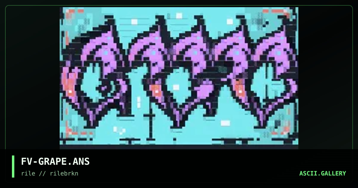 Grape Font, by fever, 1997