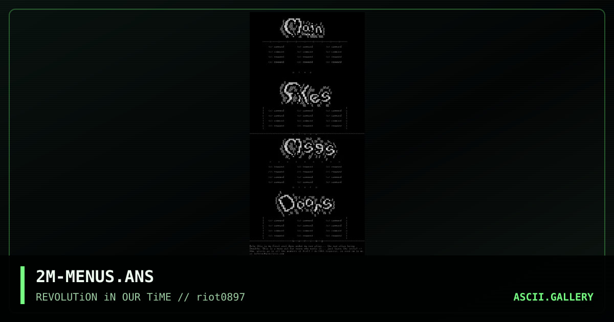 2M-MENUS.ANS, by 2much4u, 1997
