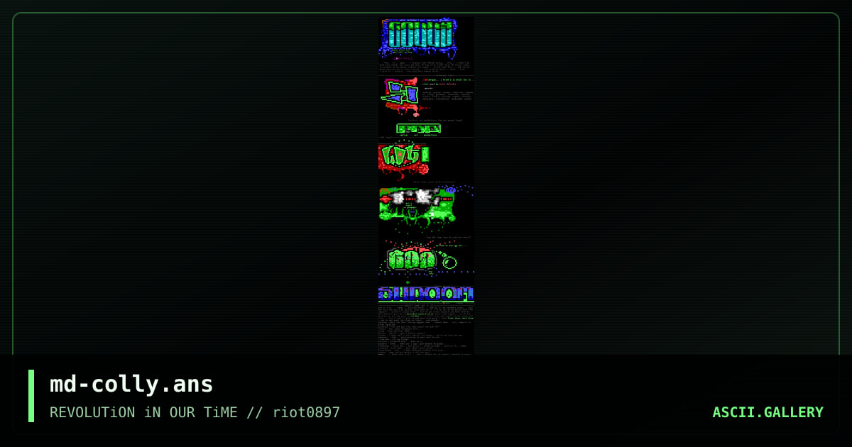 ansi colly for august pack, by metal defender, 1997