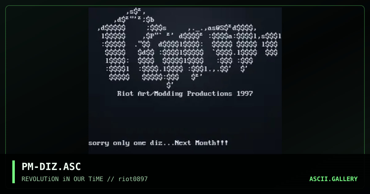 PM-DIZ.ASC, by precious metal, 1997