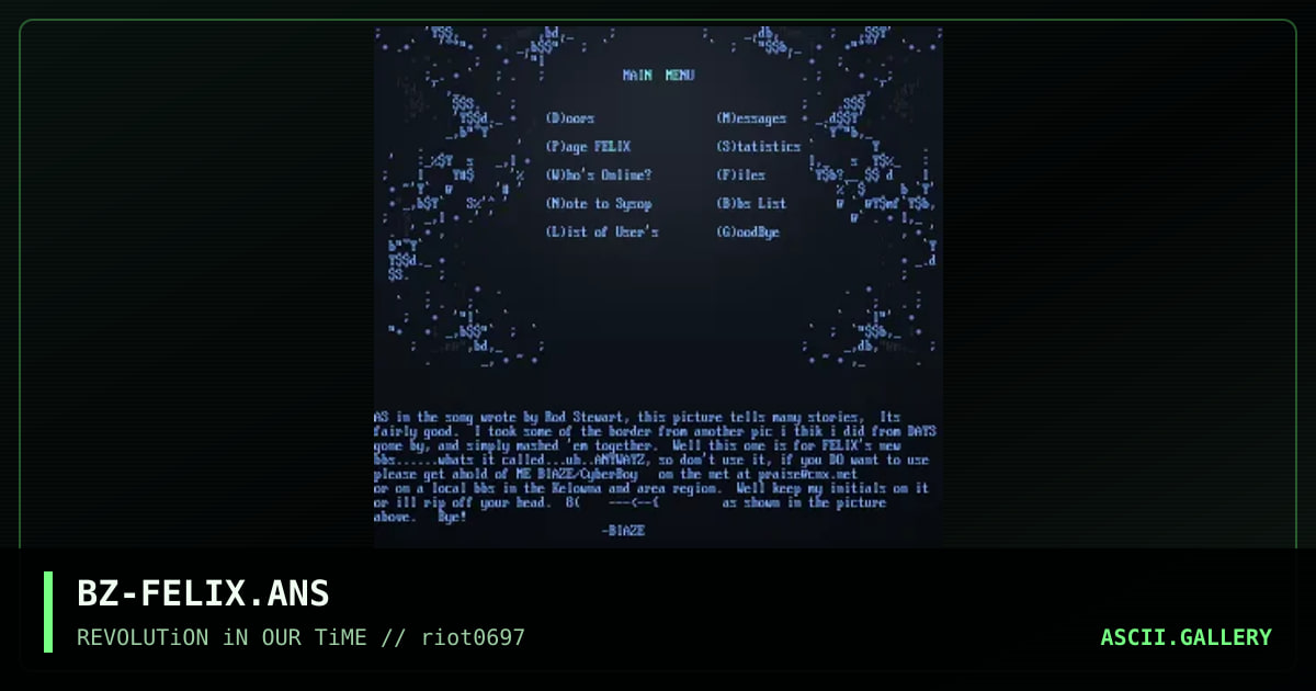 BZ-FELIX.ANS, by blaze-riot, 1997