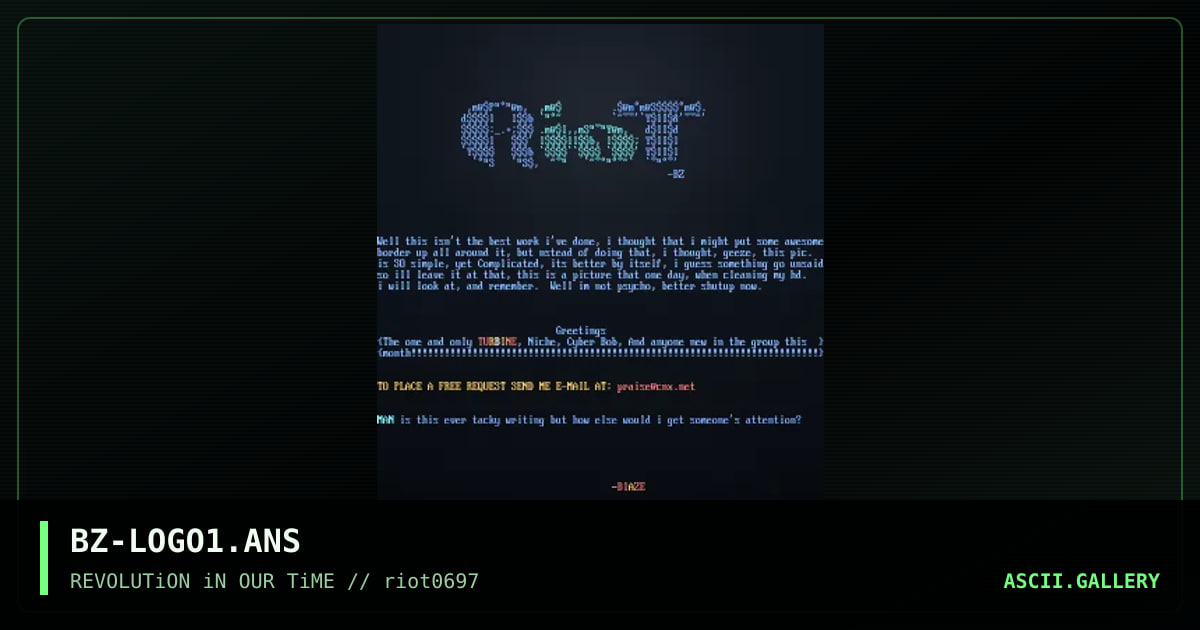 BZ-LOGO1.ANS, by blaze-riot, 1997