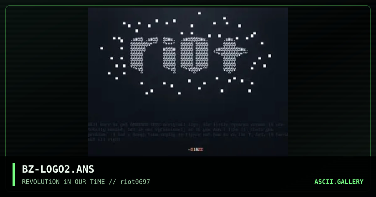 BZ-LOGO2.ANS, by blaze-riot, 1997