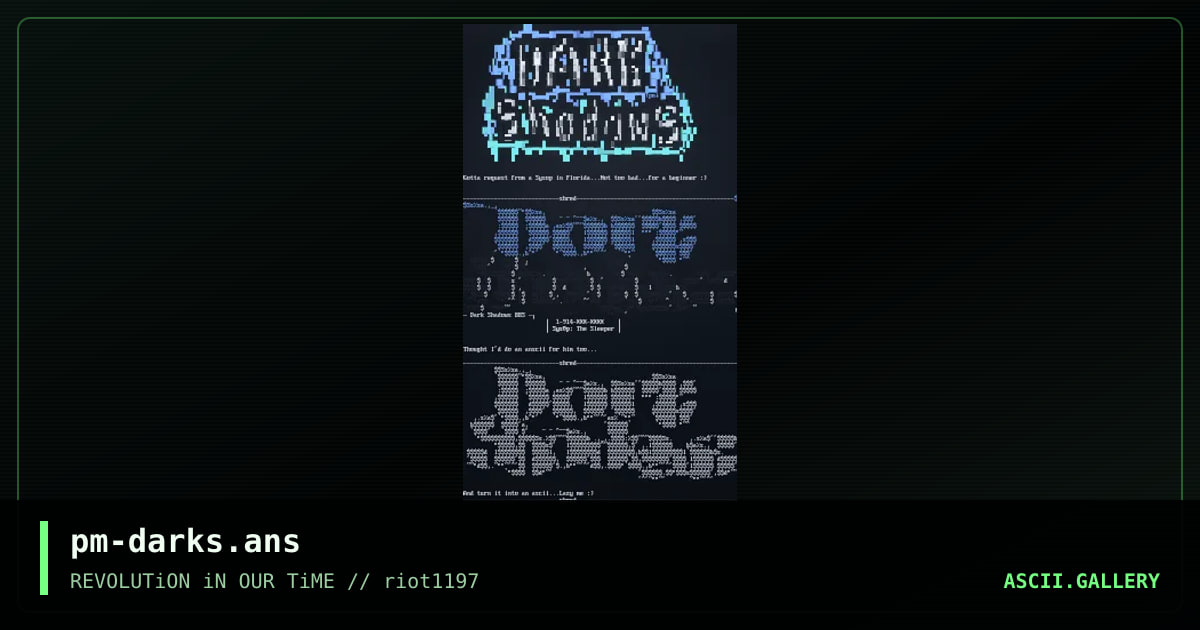 pm-darks.ans, by precious metal, 1997