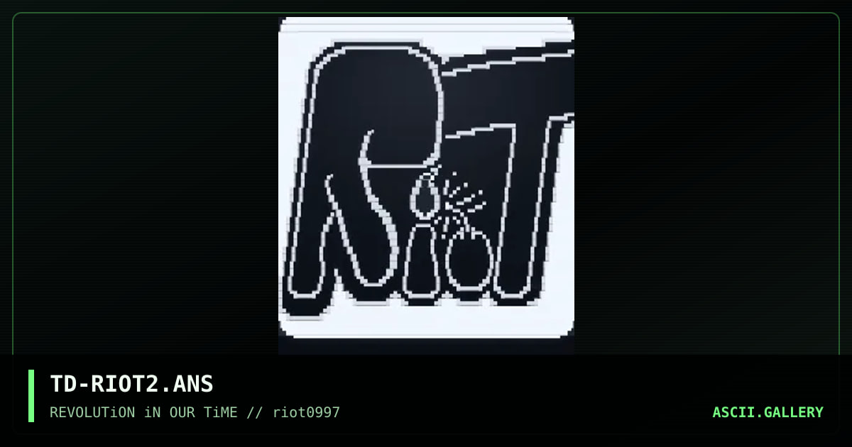 RioT logo #2, by the director, 1997