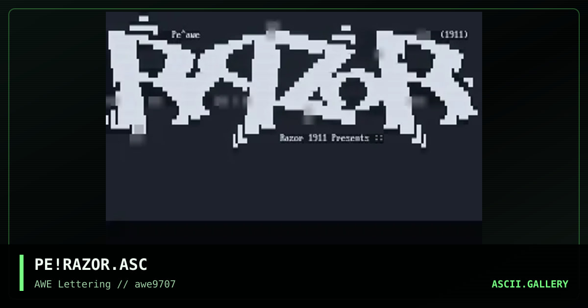 Razor 1911, by phonyeye, 1997