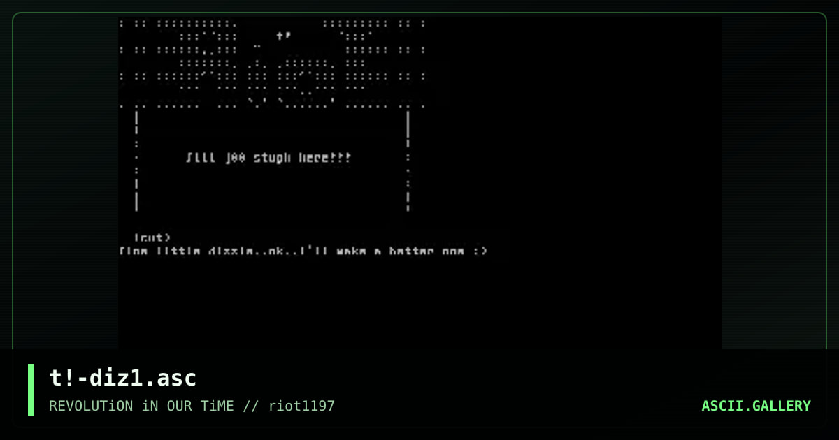 s0me ri0t dizzie, by terror, 1997