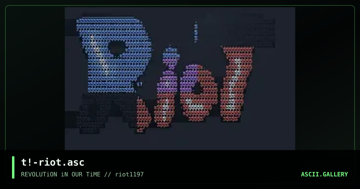RioT logo # 1, by terror, 1997