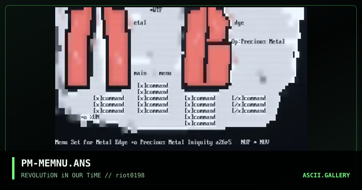 PM-MEMNU.ANS, by precious metal, 1998