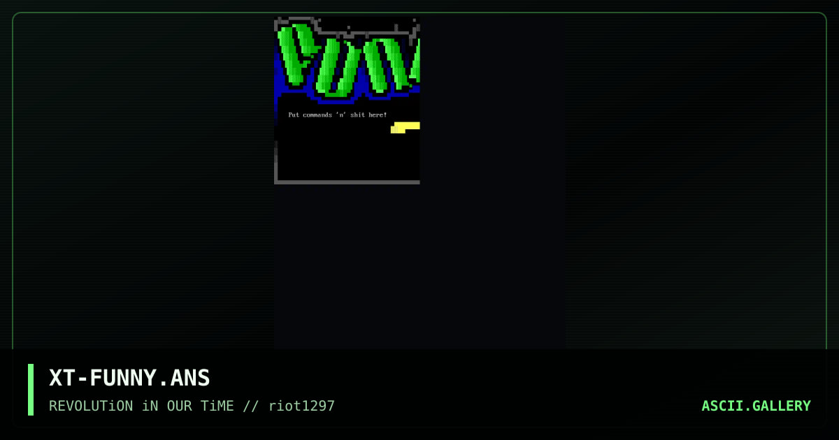XT-FUNNY.ANS, by exocet, 1997