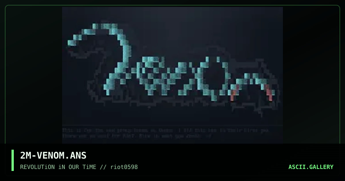 For Venom, by 2much4u, 1998