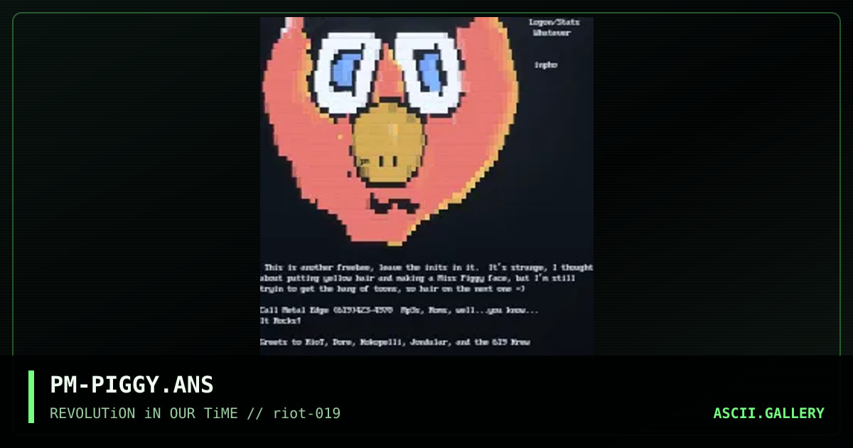 PM-PIGGY.ANS, by precious metal, 1998