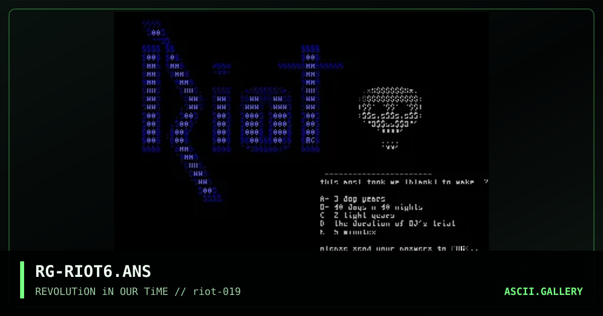 riot #6, by rage, 1998