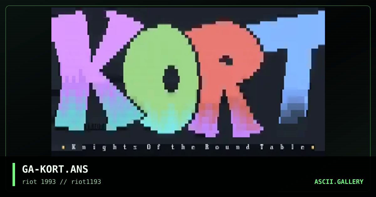 GA-KORT.ANS, by gamma, 1993