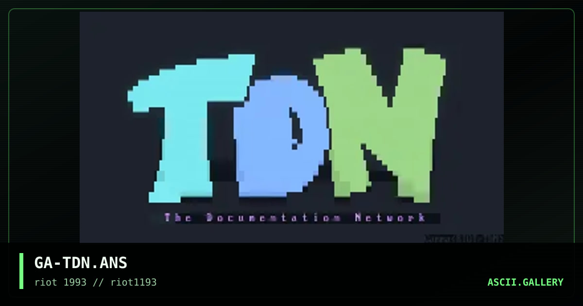 GA-TDN.ANS, by gamma, 1993