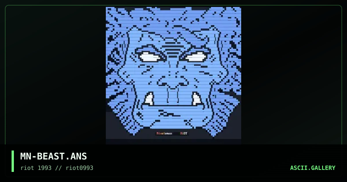 MN-BEAST.ANS, by minuteman, 1993