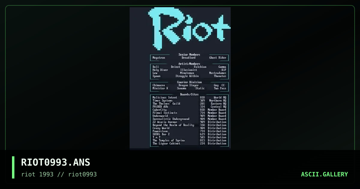 RIOT0993.ANS, by holy diver, 1993