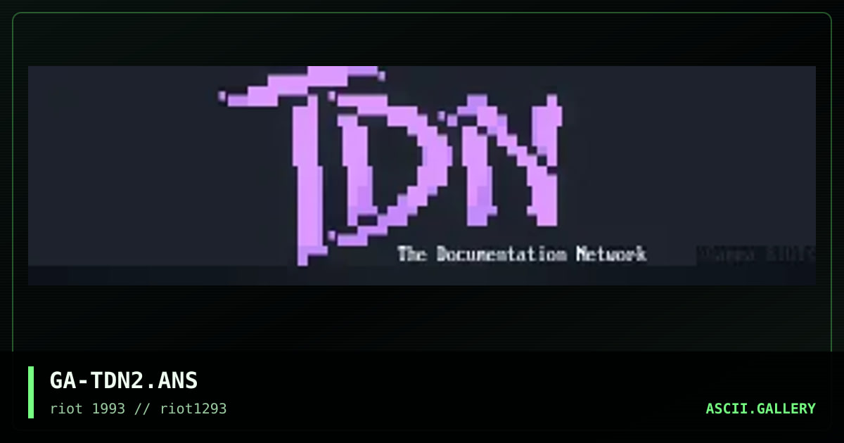 GA-TDN2.ANS, by gamma, 1993