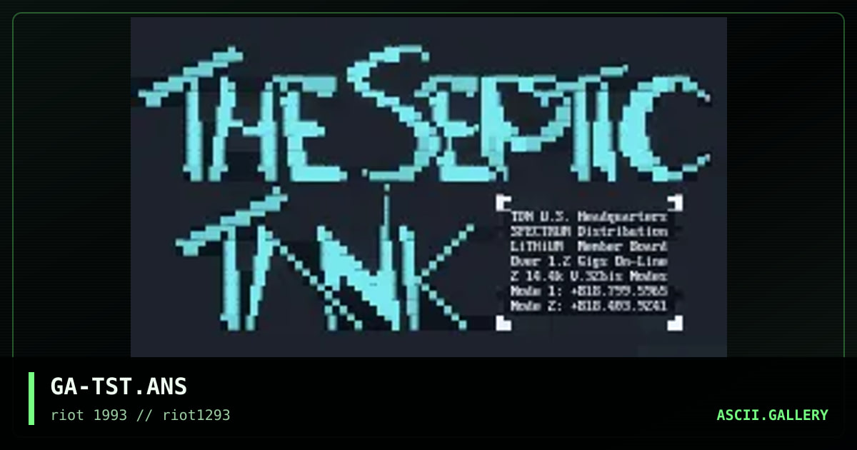GA-TST.ANS, by gamma, 1993