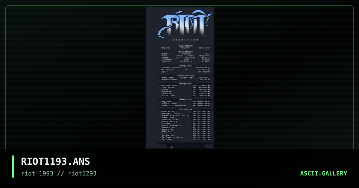 RIOT1193.ANS, by dreadlord, 1993