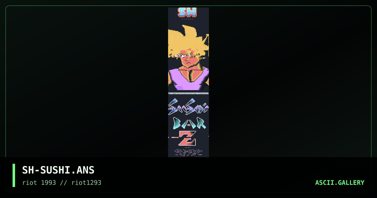 SH-SUSHI.ANS, by silverhawk, 1993