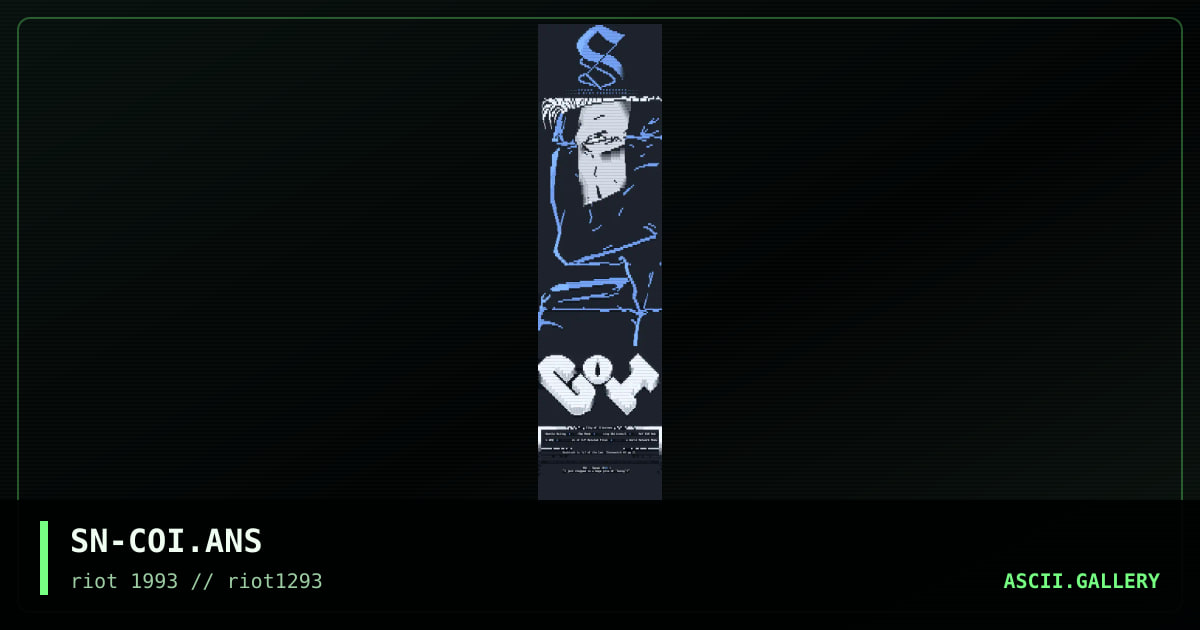SN-COI.ANS, by spawn, 1993