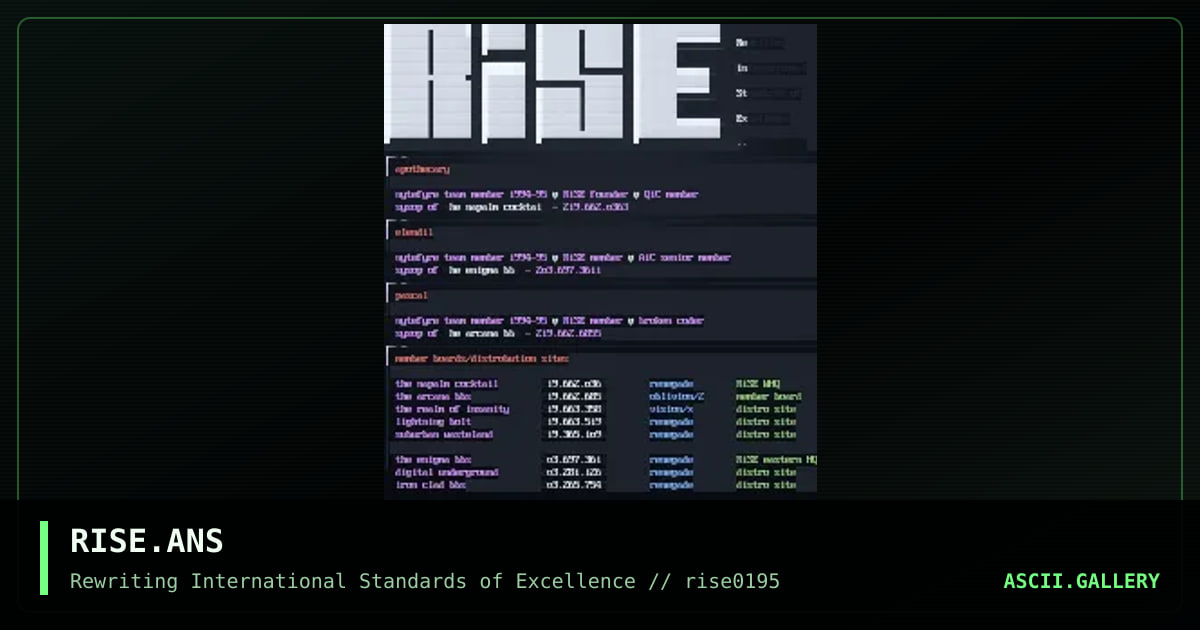 RiSEinfo.faq [Color], by elendil, 1995