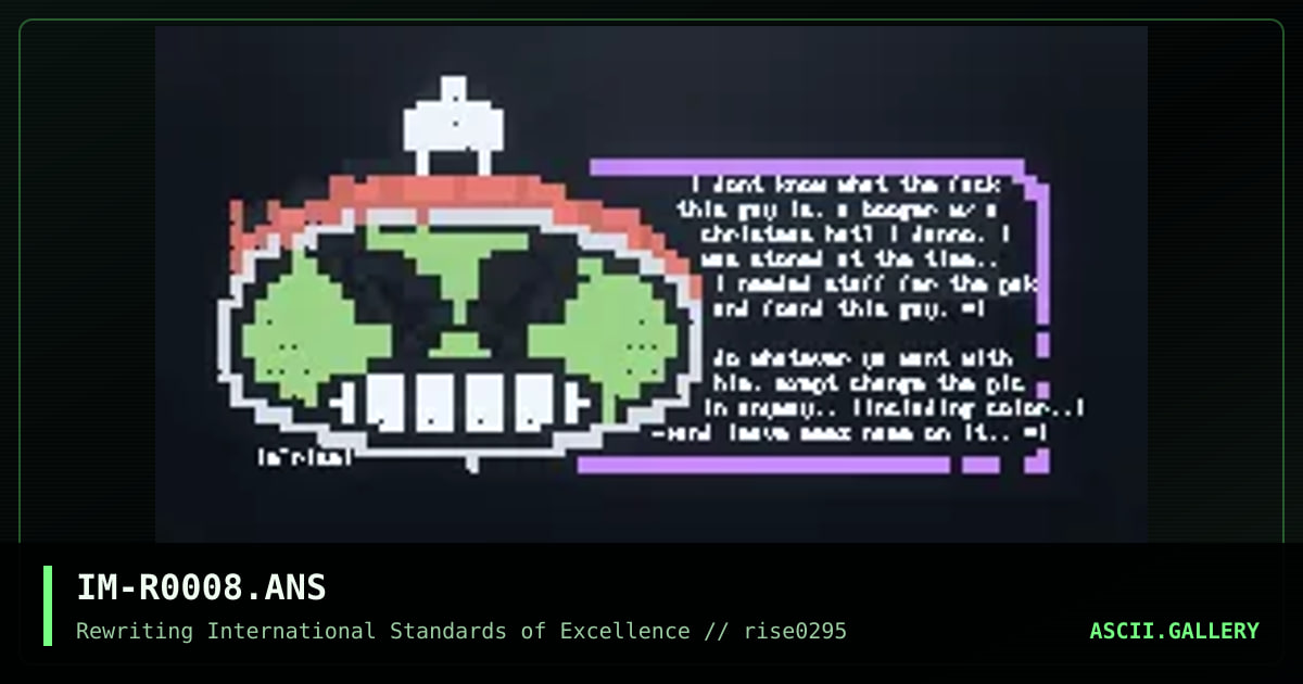 little green guy, by iron man, 1995