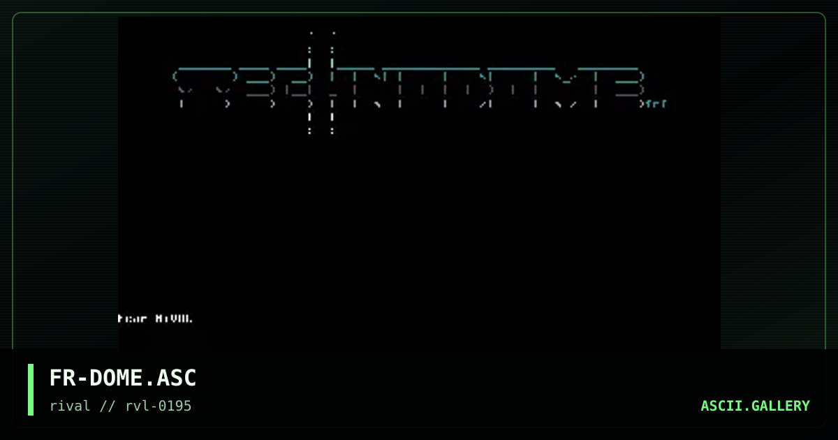 Technodome, by fear, 1995