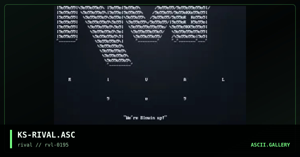 Rival promo, by k-os, 1995