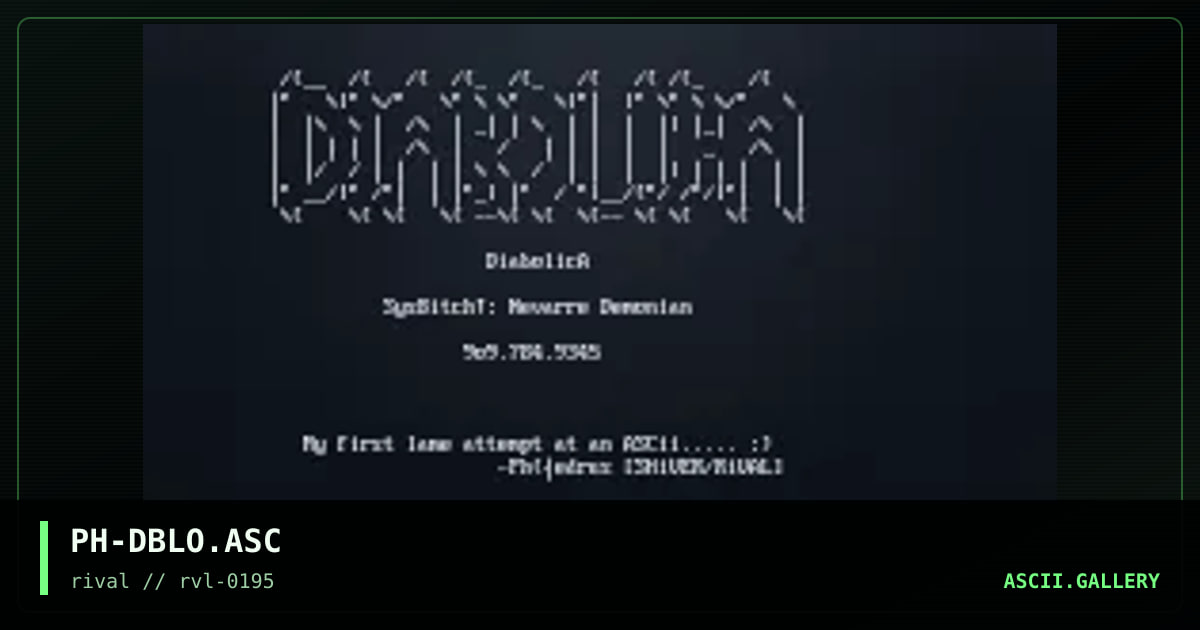 Diabolica, by phaedrus, 1995