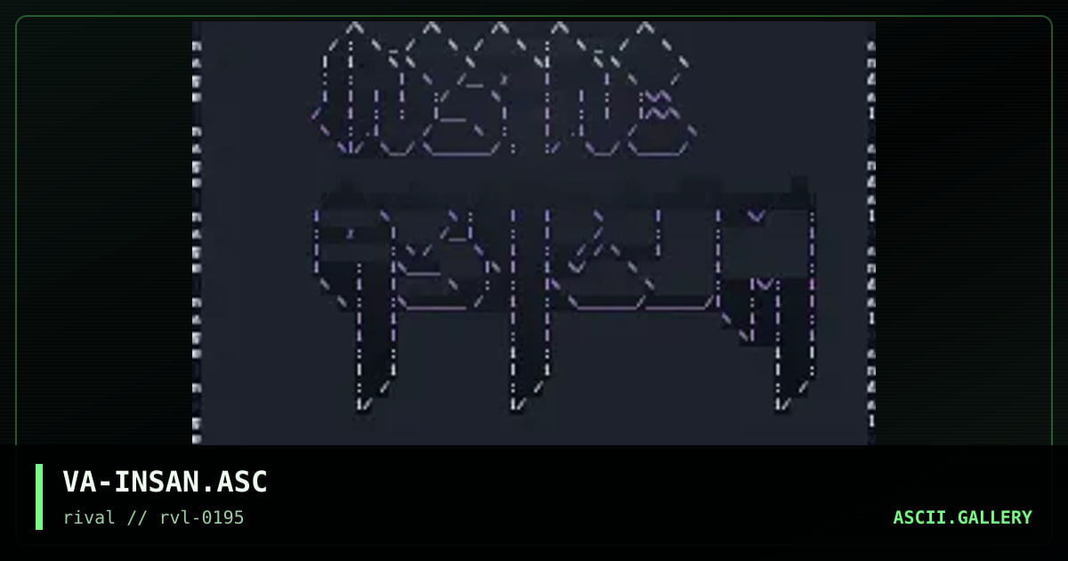 Insane Asylum, by vandal, 1995