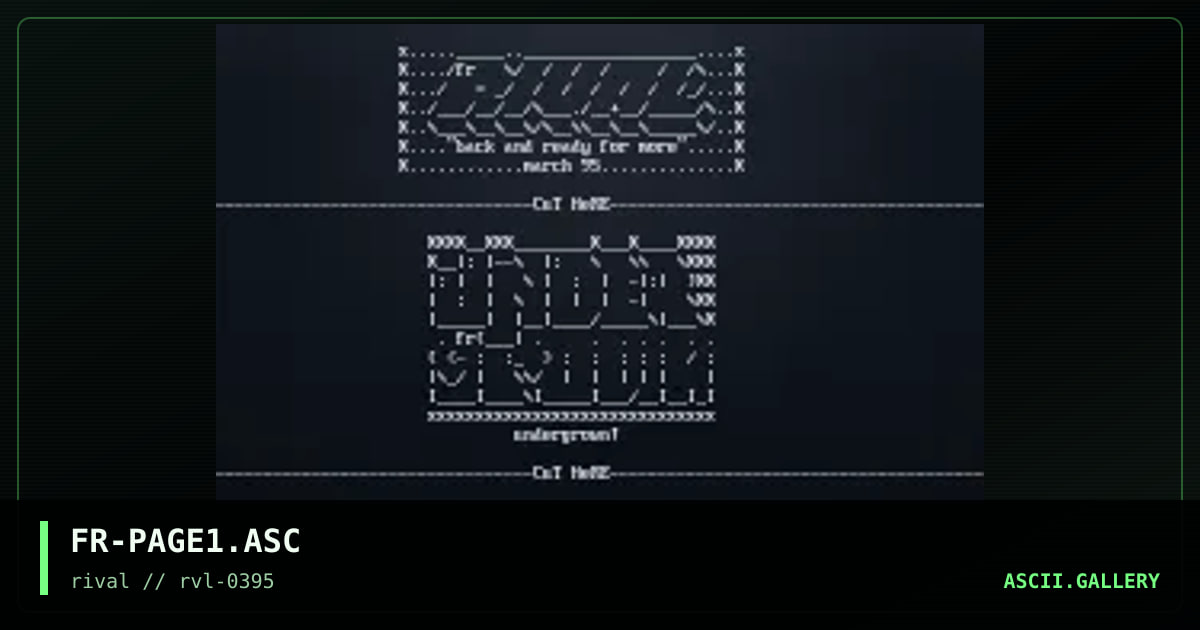 Ascii Page [1/1], by fear, 1995