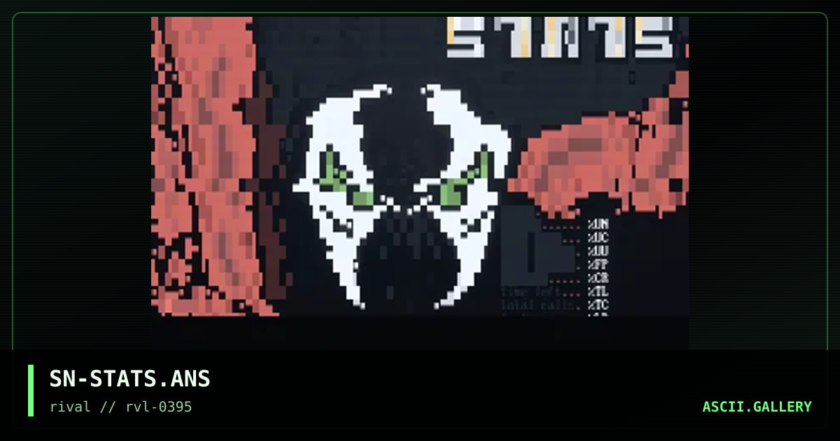 Stat screen, by spawn, 1995