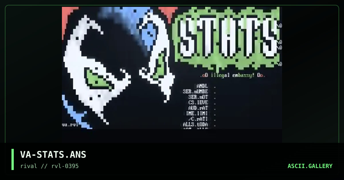Stats Screen, by vandal, 1995