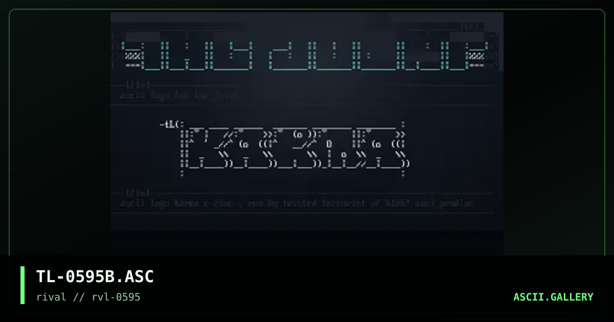 Ascii Sheet #2, by twisted logic, 1995
