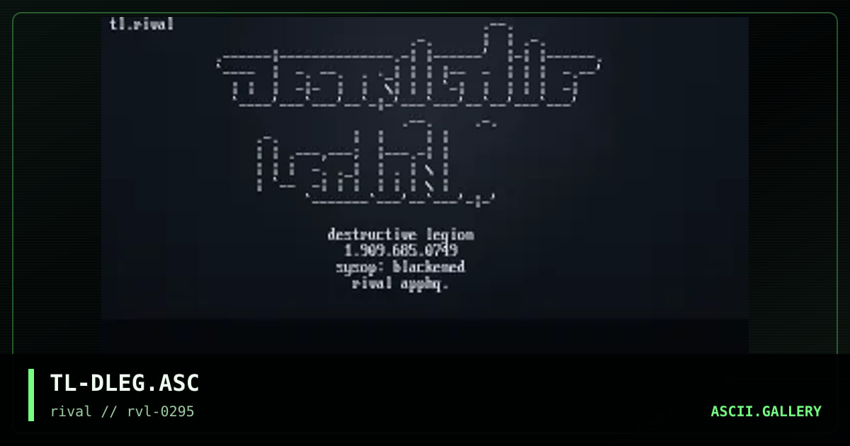 Destructive Legion, by turmoil, 1995