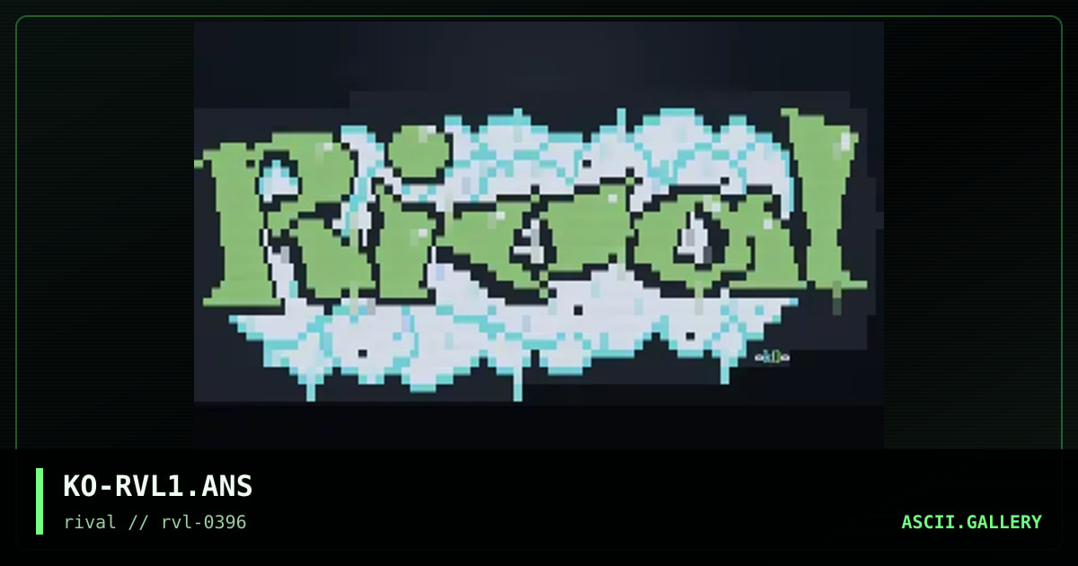 Rival logo, by k-os, 1996