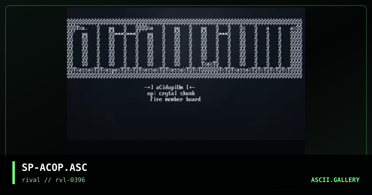Acidopium, by spear, 1996