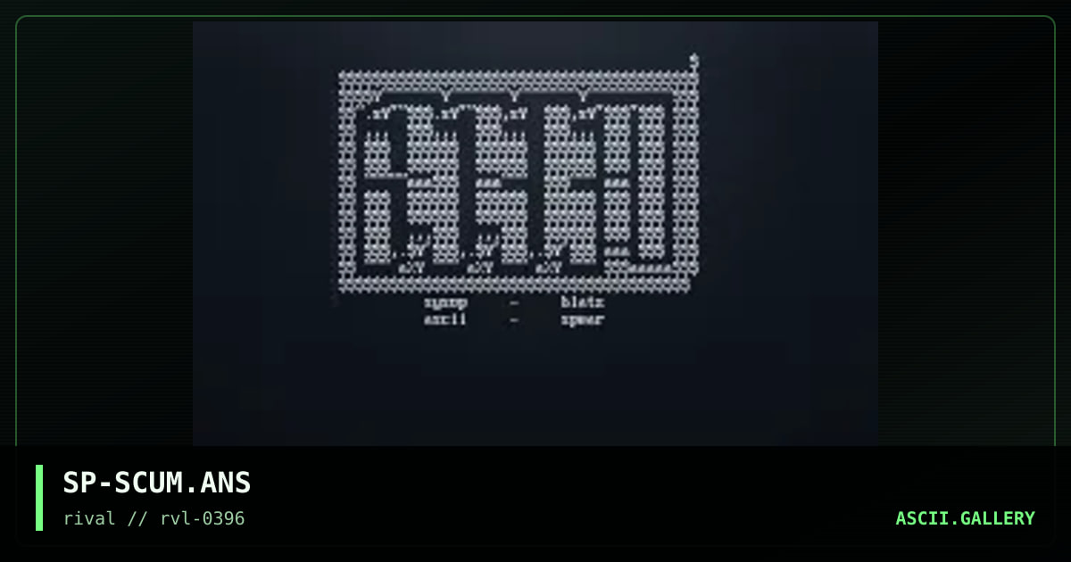 Scum, by spear, 1996