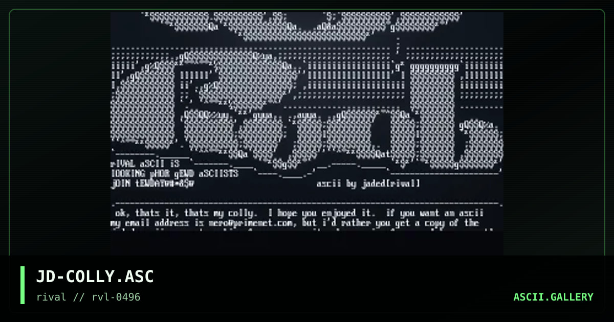 ass key colly, by jaded, 1996