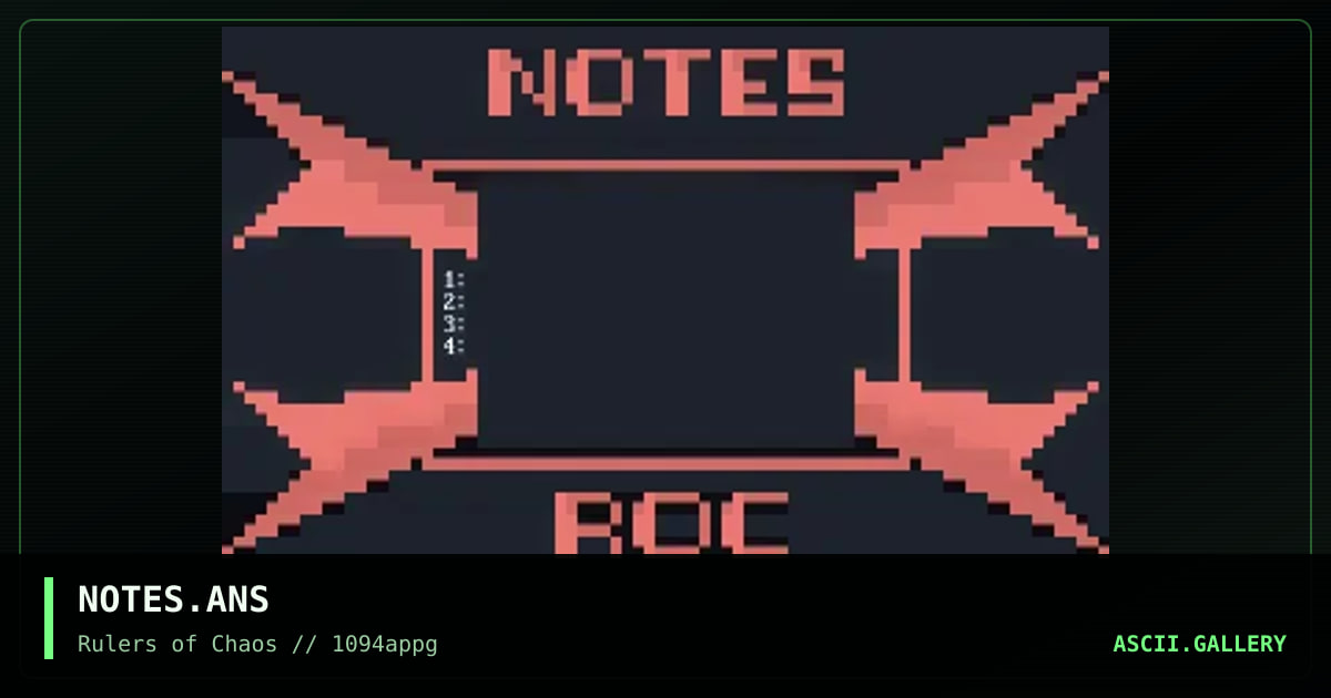 NOTES.ANS, by galahad, 1994