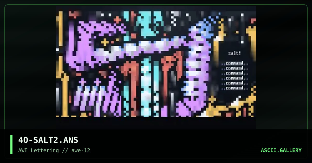 Salt, by mr4tune, 1997