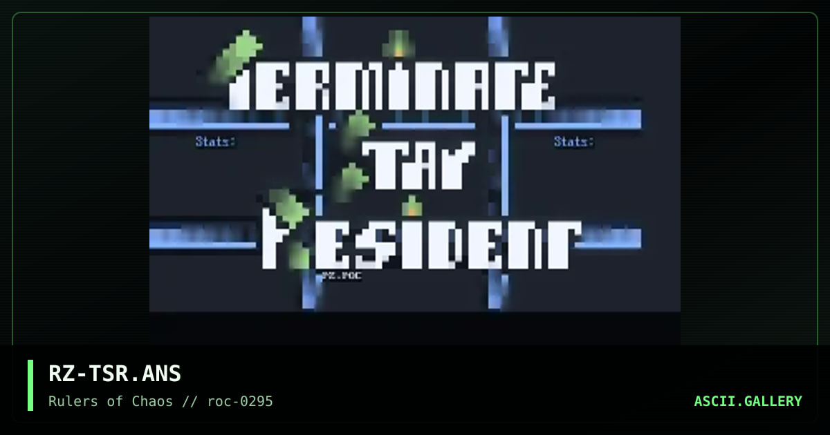 Terminate Stay Resident, by rezonance, 1995