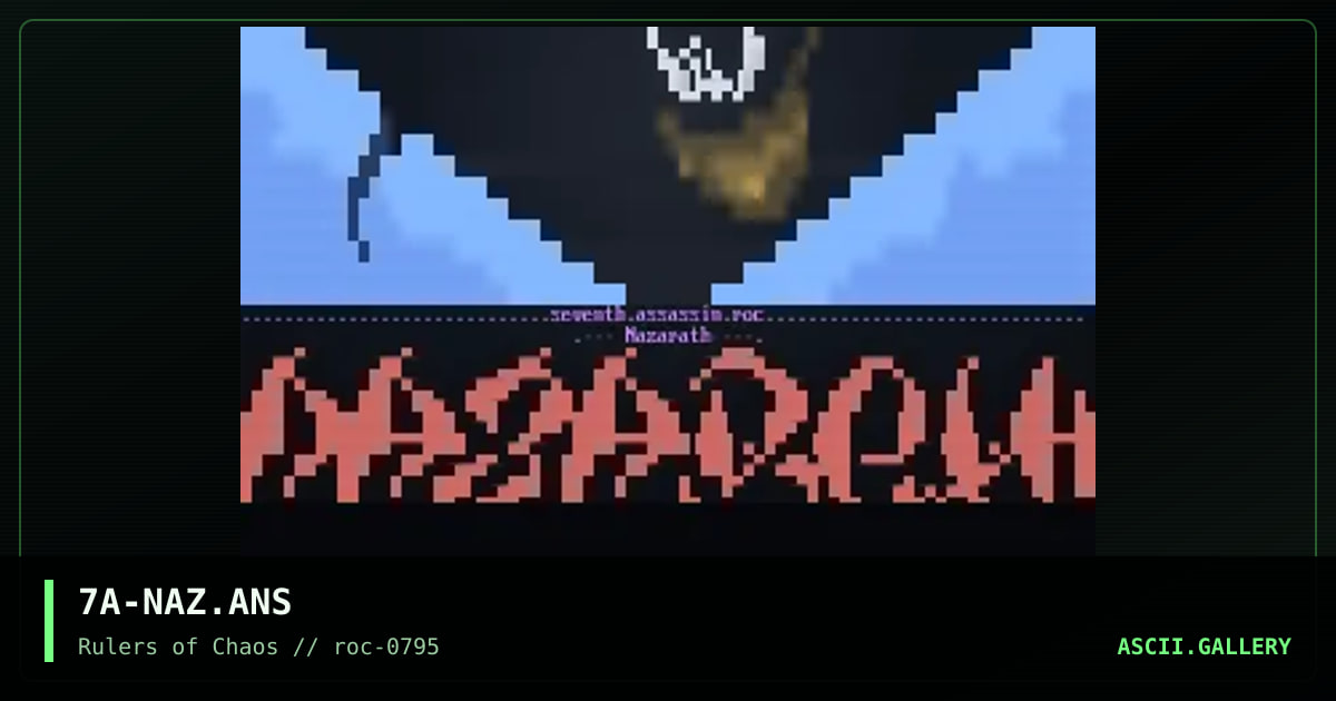 Nazarath, by seventh assassin, 1995