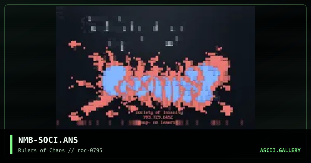 Society Of Insanity, by ninja-man bob, 1995