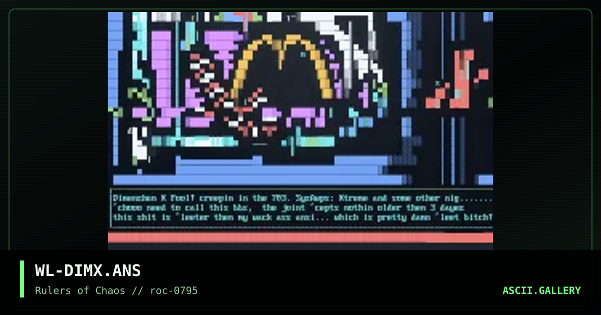 Dimension X, by wireless, 1995