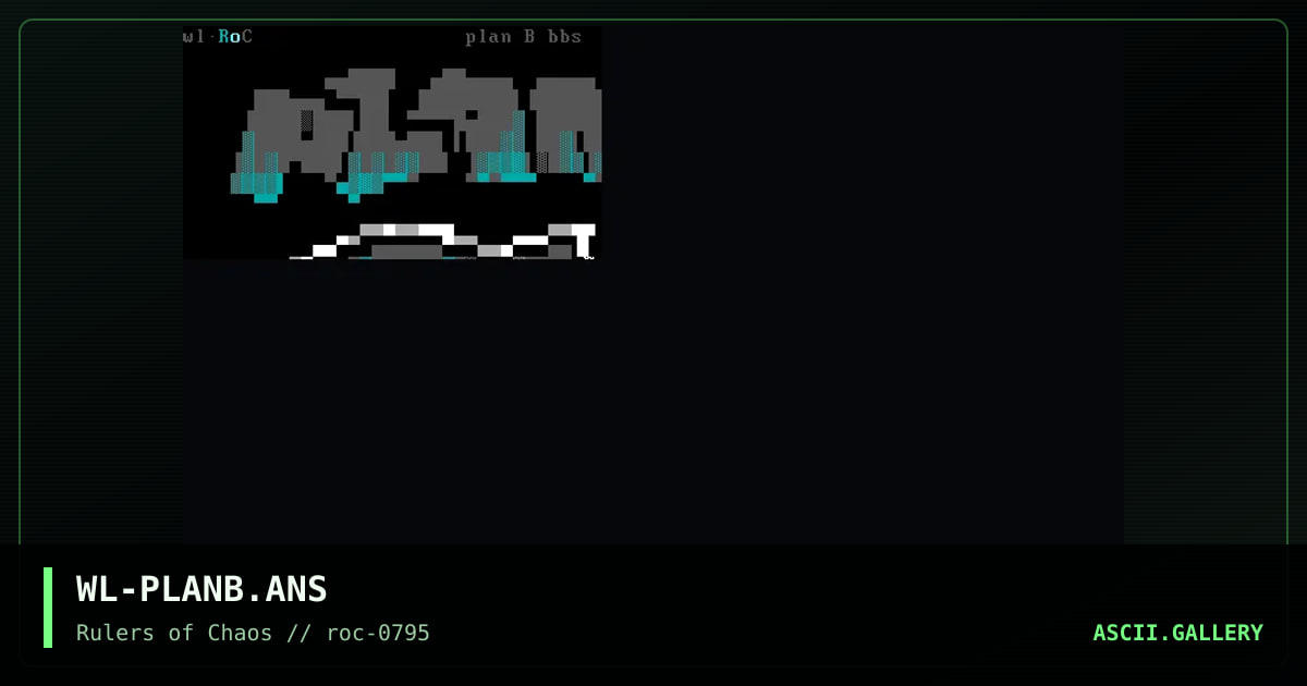 Plan B, by wireless, 1995