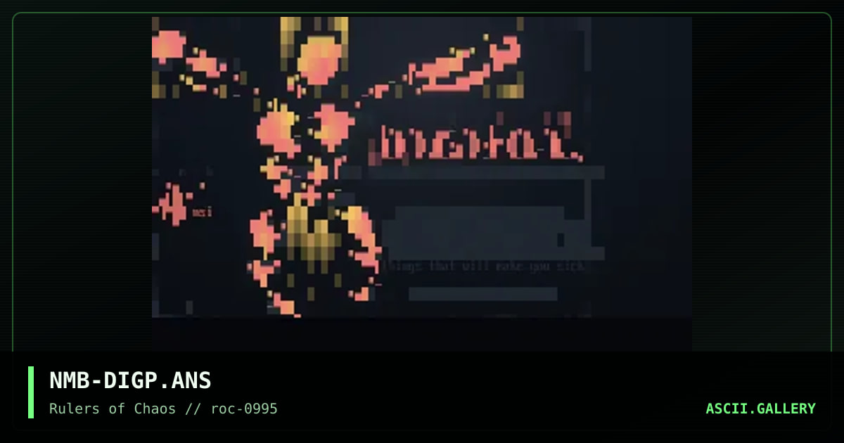 Digital Psychosis, by ninja-man bob, 1995