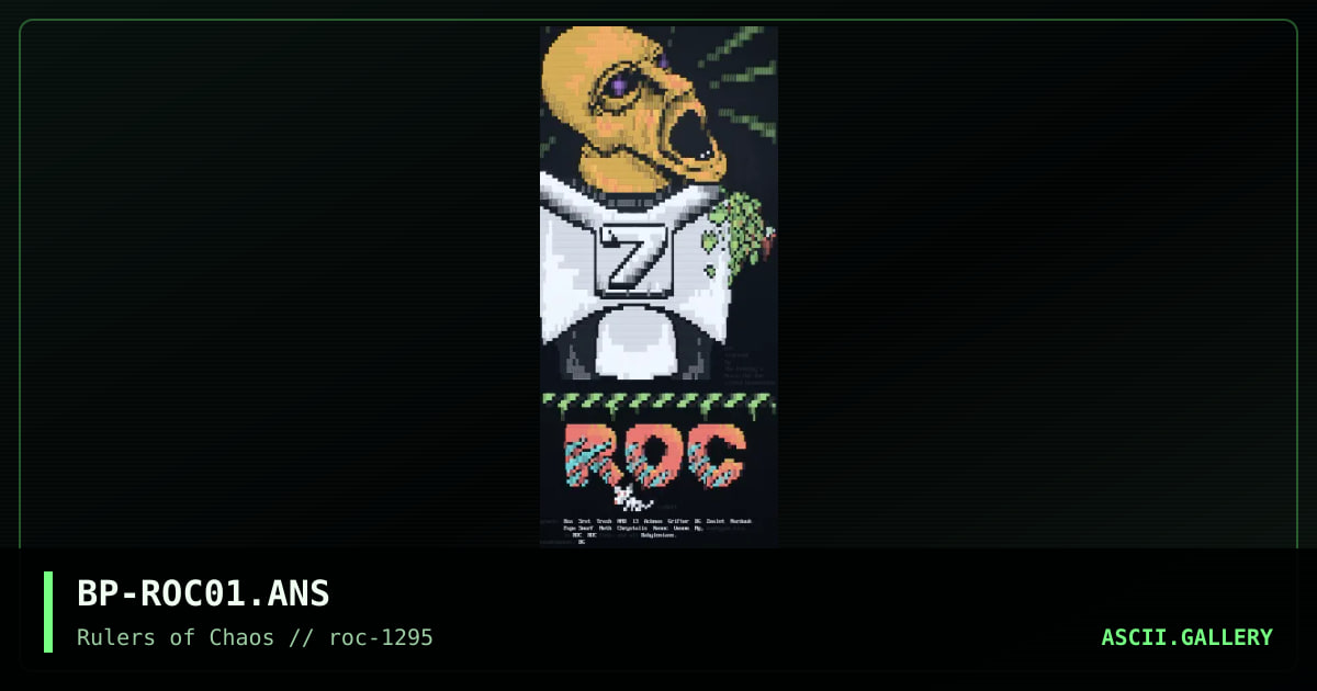 ROC & RAT!, by blood priest, 1995